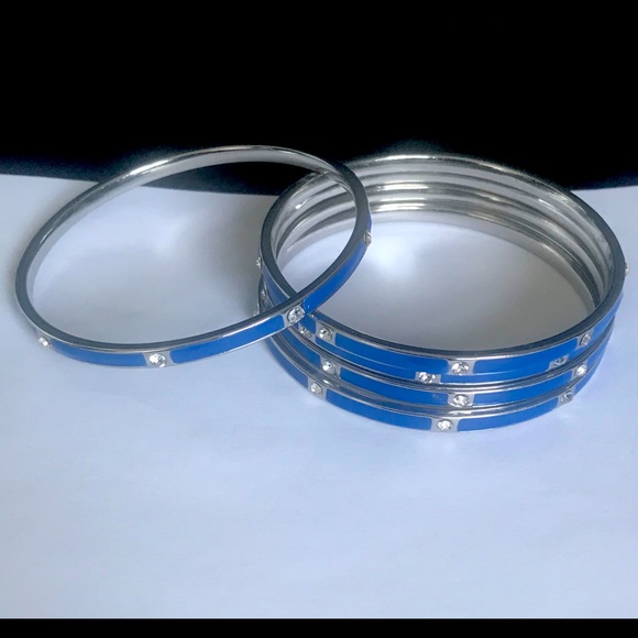 5 blue bangles - Picture 2 of 2